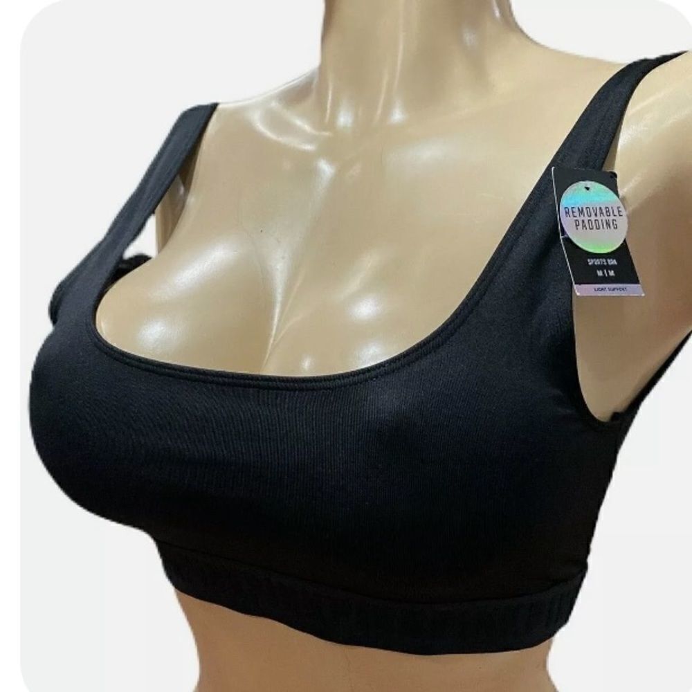 Victorias Secret Pink Ultimate Gym to Swim Lined sport bra black Xsmall